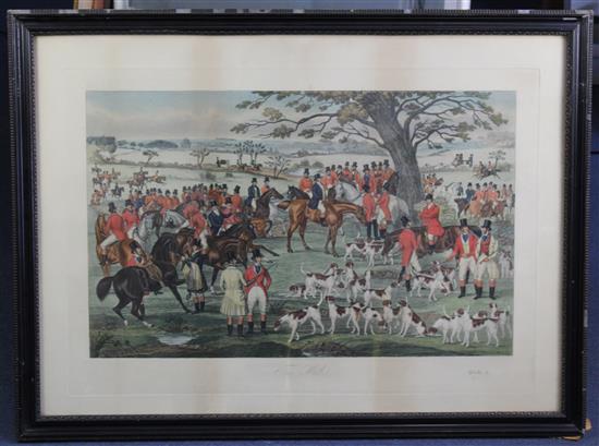 After Charles Hunt Hunting scenes, plates 1 - 4; The Meet, Breaking Cover, Full Cry and The Death, overall 25 x 35in.